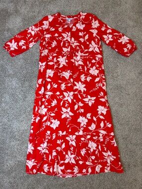 Red Floral Maxi Dress | Croft & Barrow | Tropical Summer Style